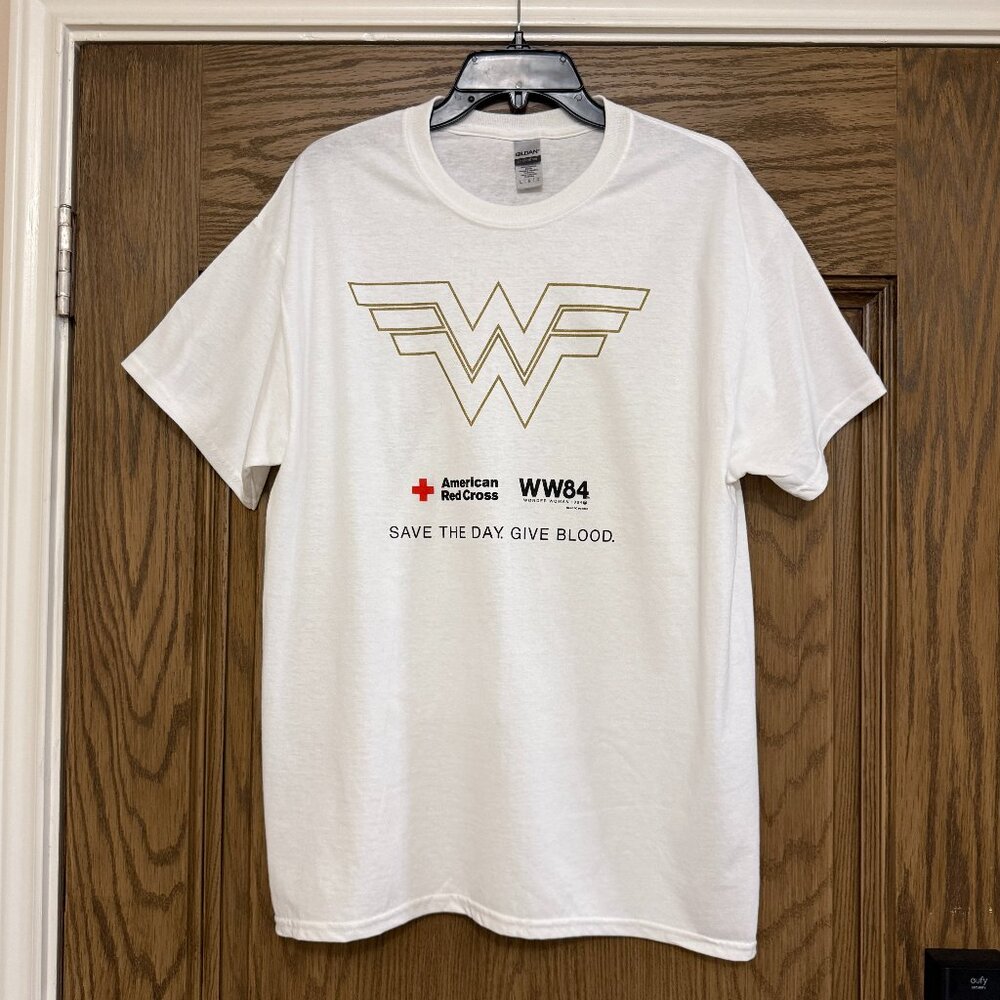 American Red Cross T Shirt Wonder Woman Save The Day Give Blood Tee